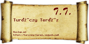 Turóczy Teréz névjegykártya